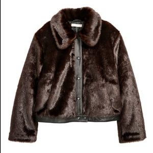 faux fur jacket h&m